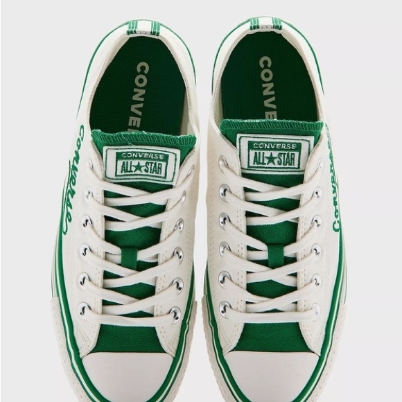 Converse Chuck Taylor All Star Retro Varsity Women in White and Kelly Green - Picture 8 of 8